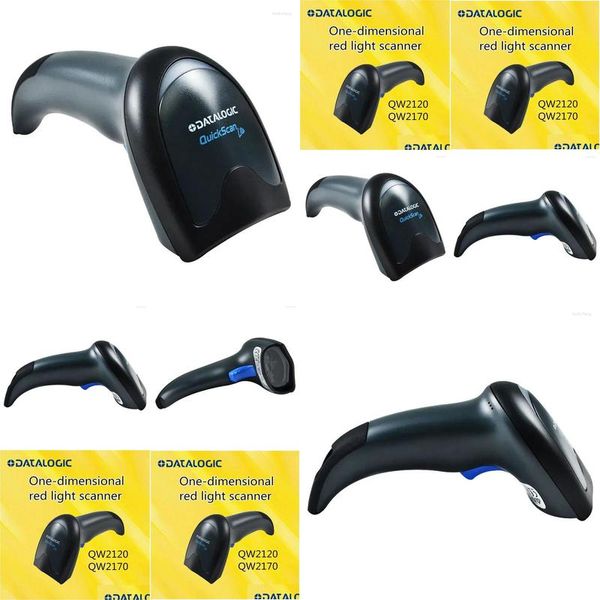 Scanners Datalogic Barcode Scanner Reader Qw2120 Qw2170Quickscan Lite Qw2100 1D USB Imageur linéaire Green Spot Blac Drop Delivery Comput Otmuj