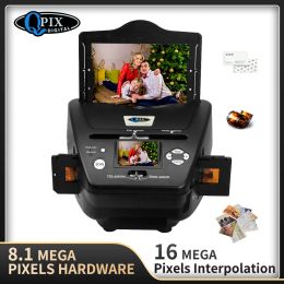 Scanners digitale filmfotoscanner 16 mega pixels 4 in 1 filmscanner converteren 35 mm 135 dia -dia negatieve scanner naamkaartscanner 2.4 "LCD