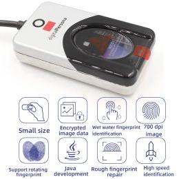 Scanners Persona numérique U Are U 4500 Biométrique Scanner d'empreintes digitales USB Sensor d'empreinte digitale URU4500 API SDK GRATUITEMENT