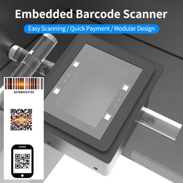Escáneres escáneres de código de barras incrustadas autoinducción 1D/2D/QR Código de barras Módulo del lector Escáner USB Barcode Scanner para boletos Verificación de pago