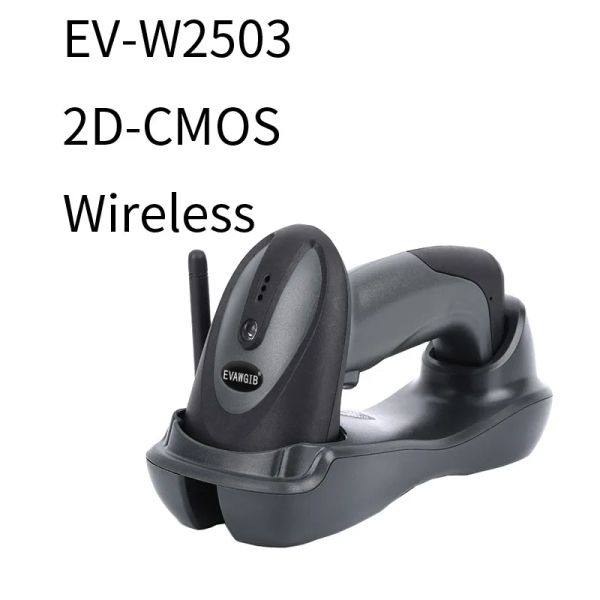Scanners EVW2503 EVAWGIB Handheld Wireress Bar Code Reader et Bluetooth 1D / 2D QR Barcode Scanner EV1203 PDF417 pour iOS Android iPad