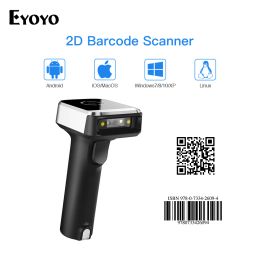 Scanners EYOYO 2D QR Wireless Barcode Scanner BT 4.1 USB draadloze barcode -lezer voor PDF417 Gegevensmatrix UPC -compatibel