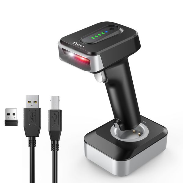 Escáneres Eyoyo Bluetooth 2D Barcode Scanner EY029 Lector QR inalámbrico automático DataMatrix preciso para biblioteca de almacén 230808