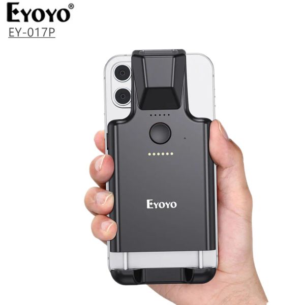 Scanners Eyoyo Bluetooth QR Code Scanner Clip Clip Téléphone Barcode Scanner de code à barres 2D CODE SEL