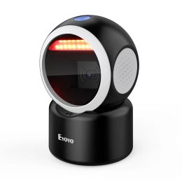 Scanners Eyoyo Desktop 2D Scanner de code-barres, plate-forme à la main omnidirectionnelle 1d QR Code de barre de barre