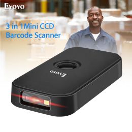 Scanners eyoyo ey009c scanner de code-barres CCD 2,4g poche bt modes de connexion câblés 3in 1 capacité de décodage mini-scanner de code-barres sans fil