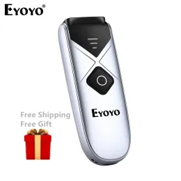 Scanners Eyoyo EY015C CCD Barcode Scanner Mini Wireless Bar Code Reader USB Wired/2.4G/Bluetooth 1D Image Scan voor iPad iOS Android PC