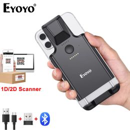 Scanners eyoyo ey017p portable 1d2d QR Code d'image Reader PDF417 Matrix de données Clip Breetooth Barcode Scanner pour Android iOS