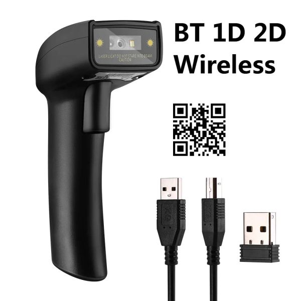 Scanners Eyoyo QR Bluetooth Barcode Scanner avec 3in1 Bluetooth 2.4g Dongle Wireless Connection câblée Scanner 2D