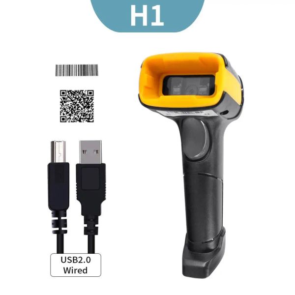 Scanners Handheld 2D Barcode Scanner Barcode Scanner Scanner sans fil 1D / 2D QR Code de barre de barre pour la borne POS inventaire