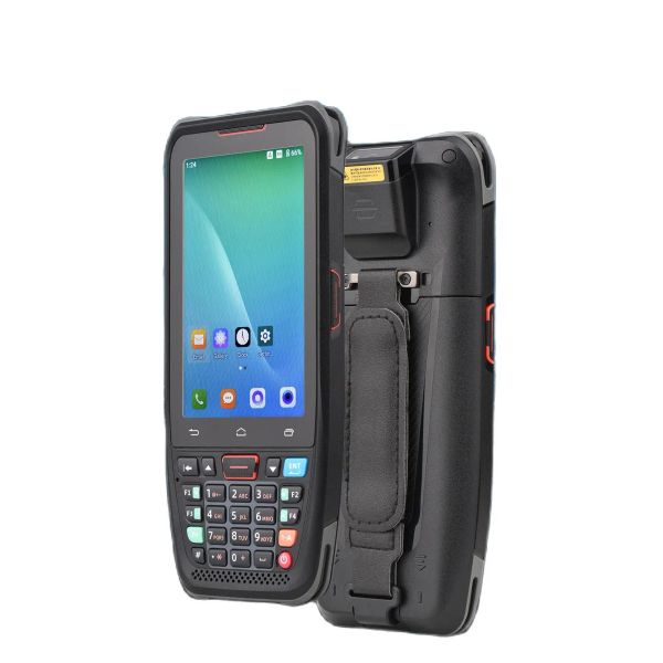 Scanners Handheld POS Android 10.0 PDA Terminal 1D / 2D / QR Scanner de code-barres avec support de base de charge 2/3/4G WiFi BT avec écran tactile de 4,0 pouces