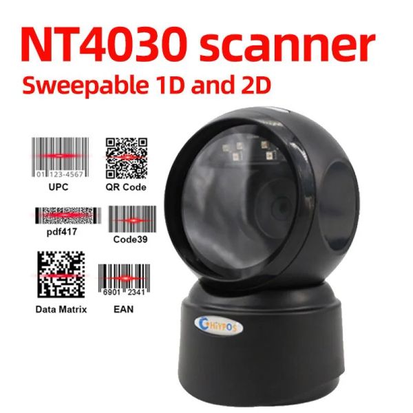 Scanners Highpeed Barcode Scanner Image Plateforme Scanner de bureau 1d 2d QR Code USB Omnidirectionnel