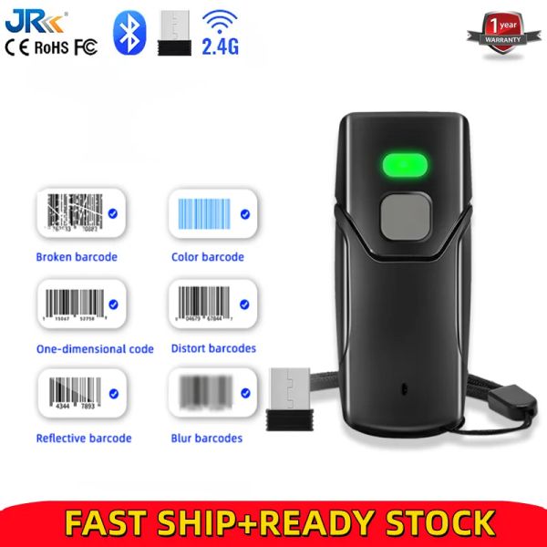 Scanners Jooyetc 1d 2.4g sans fil Bluetooth Barcode scanner portable lecteur de code-barres portable