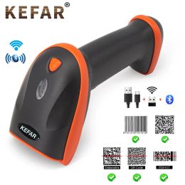 Scanners kefar v8 bluetooth 2.4g draadloze 2d barcodescanner en bekabelde QR pdf417 handheld streepjes code lezer usb ondersteuning mobiele iPad -betaling