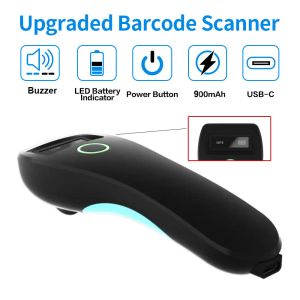 Scanners mini portable 1d 2D Bluetooth Barcode scanner QR Code d'écran Reader PDF417 Matrice de données Coms Scanning USB Wiredlessless