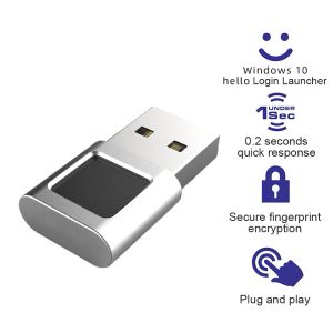 Scanners Mini USB Empreinte Reader Module Dispositif Biométrique Scanner pour Windows 10 11 Hello Dongle Oploper OPLOPS PC Clé de sécurité PC Interface USB