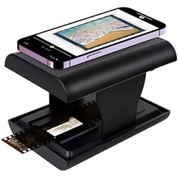 Scanners mobiele filmscanner voor oude dia's naar JPG -film en dia -scanner 35 mm dia en negatieve vouwscanner met LED -achtergrondverlichting