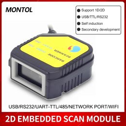 Scanners module de scanner embarqué Montol module de tête de scanner de code-barres 2D Fixed USB TTL RS232 Scanner Engine MT400