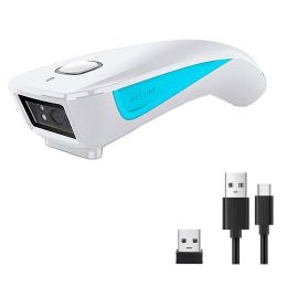 Scanners netum C850 Bluetooth 2D Barcode Scanner Pocket Wireless QR Reader Data Matrix PDF417 iOS Android Windows