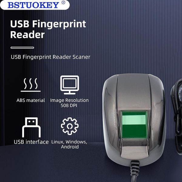 Scanners Capteur d'empreinte digitale optique d'empreinte digitale du système de contrôle d'accès et de présence Android micro USB GRATUIT SHED SDK