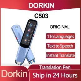Escáneres Originales Dorkin C503 Escáner de lápiz portátil 116 Idiomas Escáner de lápiz Pen de texto Instantáneo Lectura de lectura Dispositivo traductor