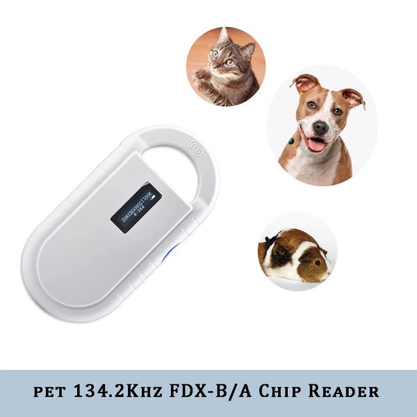 SCANNERS LECTEUR DE SCANNER PET 134.2KHz SCART SCHELD HANDELD ID SCANNER ISO11784 / 5 ANIMAL FDXB / A TUBE VERRE CAT DOG CHORS TAG TAG