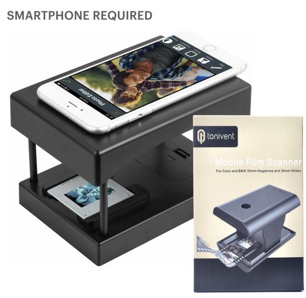 Scanners Protable Photo Mobile Phone Film Scanner Ton169 35 / 135mm Color Film Smartphone Scanner négatif numérique pour Andriod iOS