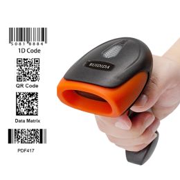 Scanners QR Barcode Reader 1d 2D Portable Bar Scanner Code 2d Reader Wired ou Wireless ou Bluetooth Barcode Scanner pour votre choix