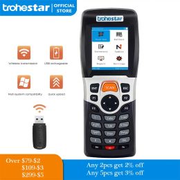 Scanners Trohestar Wireless Barcode Scanner 1D Bar Code Reader Portable Handheld Inventory Teller gegevensverzamelaar PDA Bar Code Scanners