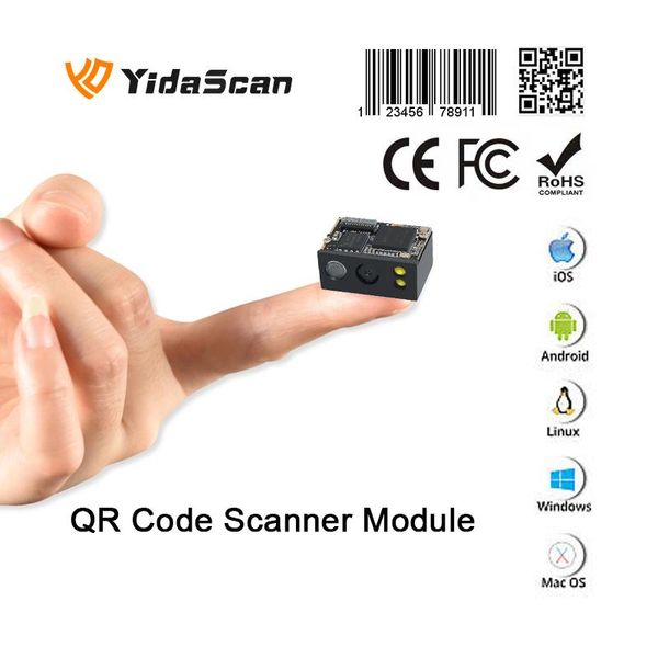 Escáneres Yidascan ES20 ES22 OEM Small 1D 2D Código de barras Módulo de escáner de código QR Lector de código de barras USB todo en uno en tableta móvil PDA