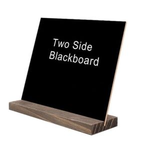 Scannen 10Set Wood Tabletop Chalkboard Dubbelzijdig Blackboard Message Board Kinderen Kids speelgoed