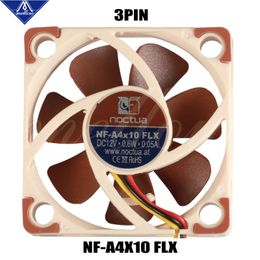 Scannen 3D -printerventilator Noctua NFA4X10 FLX 5V/12V Premium stille koelventilator 4010 (40*40*10 mm) voor Ender 3 HeatSink Cooler Cooling 3Pin