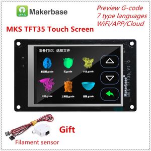 Escaneo de la impresora 3D Muestra a todo color Conjunto de actualización MKS TFT35 V1.0 Pantalla táctil 3.5 pulgadas Unidad LCD TFT 35 Panel 3.5 '' Monitor TFT