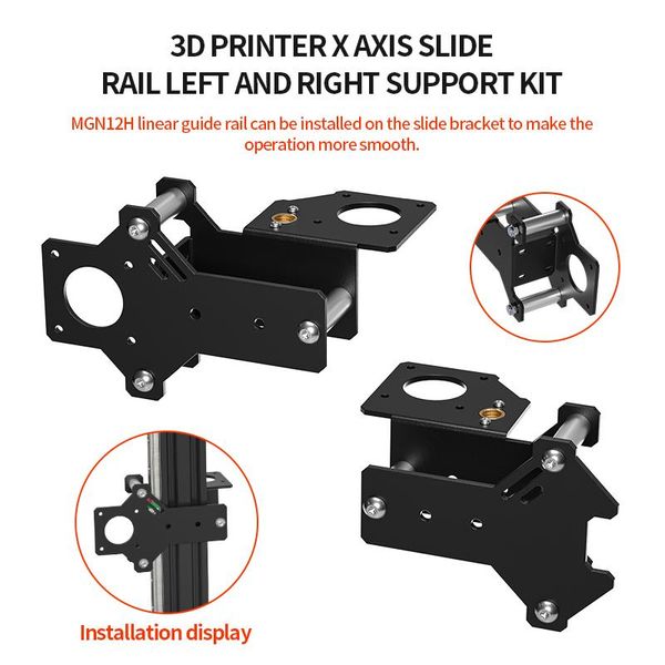 Scanner les accessoires de mise à niveau de l'imprimante 3D Double extrudeur à double axe z kit de mise à niveau de rail linéaire pour la createlity Ender 3 / Ender 3 Pro / Ender 3 V2