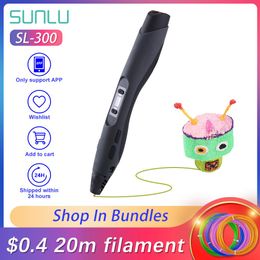 Scannen 3D -printpennen Sunlu Sl300 Kalem 3D Pen Professionele ondersteuning PLA Filament ABS Filament 1,75 mm voor speciaal ambacht en geschenken