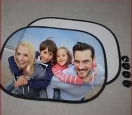 Escaneo de 50 piezas/sublimación de lote Car Sunshade de automóvil plegable en blanco para transferencia térmica/de calor Impresión Crafts imprimible de bricolaje 44*36 cm Wandshield