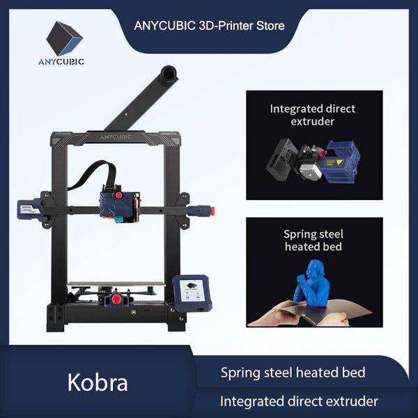 Analyse de toute imprimante FDM 3D 3D Anycubic Kobra Autoleveling intégré Extrudeur Direct Haute précision Imprimantes DIY améliorées