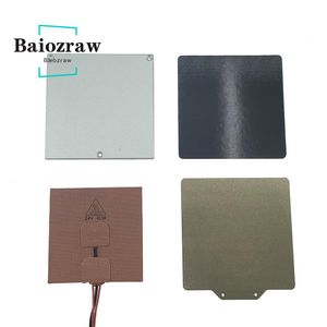 Escaneo Baiozraw V0.1 Kit de cama con calefacción de impresora 3D 24V 60W Pad, almohadilla de silicona 120*120 placa de aluminio y lámina de acero PEI para Voron 0.1 piezas