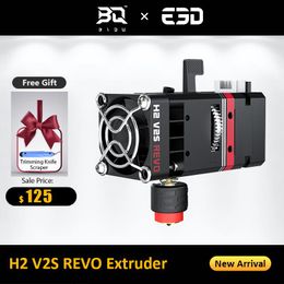 Scanning Biqu E3d H2 V2S Revo 3D Extruder 24V dubbele versnelling Revo messing mondstukverwarming Kern Max 300 ° C Licht voor Ender 3 BX Voron V0 3D -printer