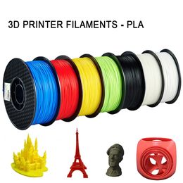 Scanning Filament multicolore PLA pour imprimante 3D 1,75 mm 250g / 500g / 1 kg blanc noir jaune bleu rouge violet 3d Impriments de la résistance