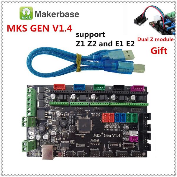 Escaneo original MKS Gen V1.4 MKS MKS 1.4 RAMPS DE PLACA DE CONTROL1.4 MEGA 2560 Controlador de impresora 3D integrado de placa integrado