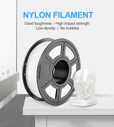 Scanning PA Nylon 3D Filament d'imprimante haute résistance à la traction Filament en nylon 1,75 mm 1kg / 500g / 250g Bonne flexibilité Matière d'impression 3D