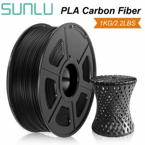 Scanning Sunlu PLA Koolstofvezel Filament 1,75 mm 3D -printer Filament 1 kg Dimensie 0,02 mm Zwarte kleur 3D -drukmaterialen Snelle verzending