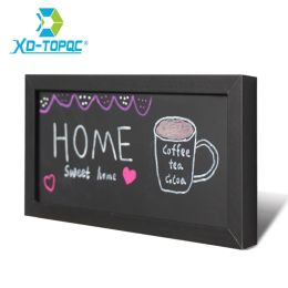 Escaneo xindi Nuevo pueblo de madera magnético pequeño para notas marco MDF 15*30 cm Home Memo Decorative Chalk Board envío gratis