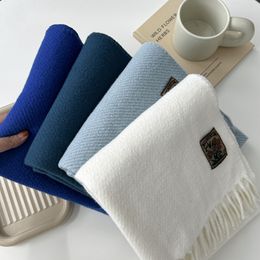 Sjaal 2023 mode sjaals 20 kleuren 100% acryl winter sjaal voor paar maat 196*45cm warmer wol gevoel dekens huidvriendelijke sjaals