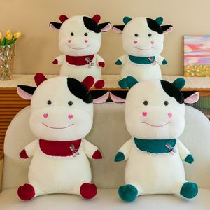 Écharpe Vache En Peluche Jouet Vache Poupée Mignon Doux Mignon Veau Tissu Poupée Enfants Poupée Cadeau En Gros