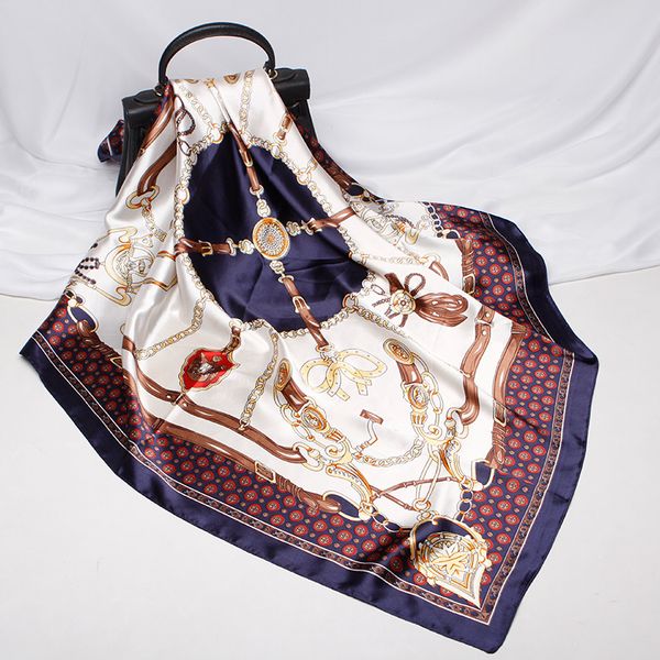 écharpe foulard de créateur foulards noirs hommes et femmes surdimensionnés châles classiques sac à main écharpe de luxe fleur lettre brodée à la main 90 par 90 cm châle petit col carré wap