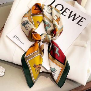 sjaalontwerper sjaal voor vrouwen zijden sjaal wrap letters print bloemenhoofdband vrouw mode lange handgreep tas sjaals parij schouder draagtas bagage lint hap wraps