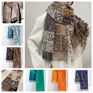 sjaal Designer sjaal Winter designer sjaal voor dames Lange sjaal voor heren en dames Hoogwaardige stof Mode Klassiek Letter Logo Superzacht Berry Kleur L6