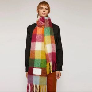 Écharpe de styliste de luxe pour femmes, Echarpe chaude d'hiver et d'extérieur, Sciarpa 36x240cm